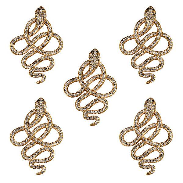 PandaHall 5Pcs Brass Micro Pave Cubic Zirconia Pendants, Snake, Golden, 35x24x2.5mm, Hole: 2x3mm Brass+Cubic Zirconia Snake Clear
PandaHall 5Pcs Brass Micro Pave Cubic Zirconia Pendants, Snake, Golden, 35x24x2.5mm, Hole: 2x3mm Brass+Cubic Zirconia Snake Clear