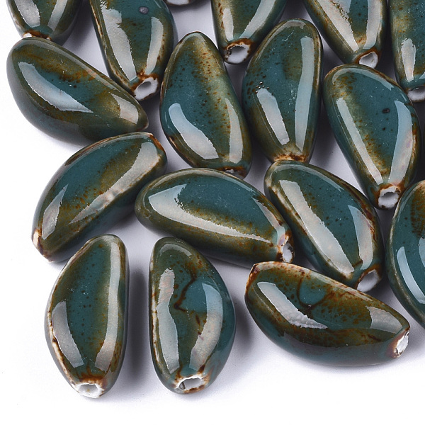 PandaHall Handmade Porcelain Beads, Fancy Antique Glazed Porcelain, Garlic Clove, Dark Slate Gray, 31.5~32x15~16x12~12.5mm, Hole: 2.5~3mm...
PandaHall Handmade Porcelain Beads, Fancy Antique Glazed Porcelain, Garlic Clove, Dark Slate Gray, 31.5~32x15~16x12~12.5mm, Hole: 2.5~3mm...