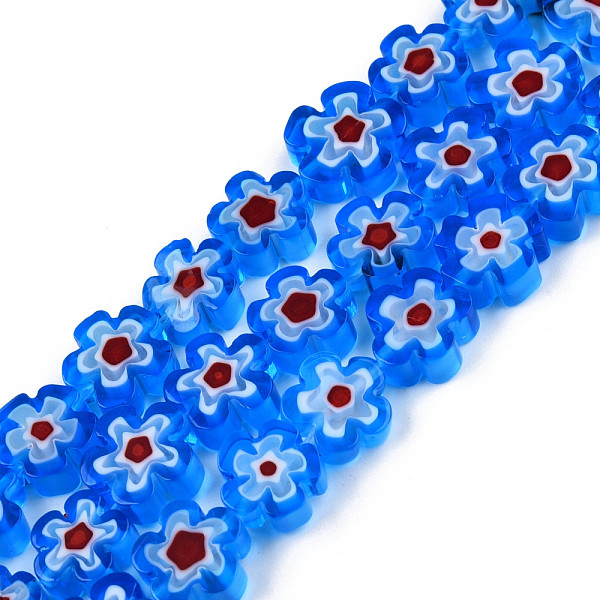 PandaHall Handmade Millefiori Glass Bead Strands, Plum Bossom, Dodger Blue, 9.5~12x9.5~12.5x4~4.5mm, Hole: 1.5mm, about 39pcs/strand, 15.94...
PandaHall Handmade Millefiori Glass Bead Strands, Plum Bossom, Dodger Blue, 9.5~12x9.5~12.5x4~4.5mm, Hole: 1.5mm, about 39pcs/strand, 15.94...