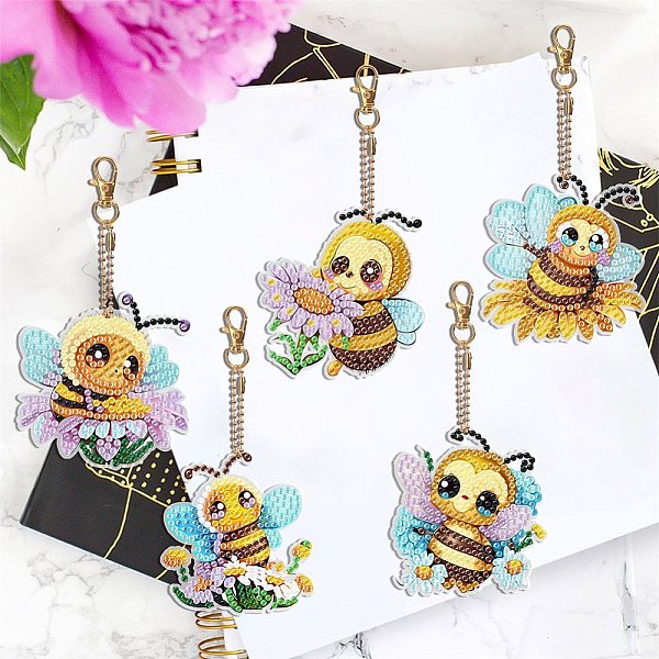 PandaHall Bees DIY Diamond Painting Keychain Kits, with Resin Rhinestones, Diamond Sticky Pen, Tray Plate and Glue Clay, Yellow, 50x70mm...
PandaHall Bees DIY Diamond Painting Keychain Kits, with Resin Rhinestones, Diamond Sticky Pen, Tray Plate and Glue Clay, Yellow, 50x70mm...