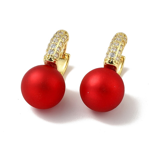 PandaHall Red Plastic Pearl Dangle Hoop Earrings with Clear Cubic Zirconia, Brass Hinged Earrings for Women, Lead Free & Cadmium Free &...
PandaHall Red Plastic Pearl Dangle Hoop Earrings with Clear Cubic Zirconia, Brass Hinged Earrings for Women, Lead Free & Cadmium Free &...
