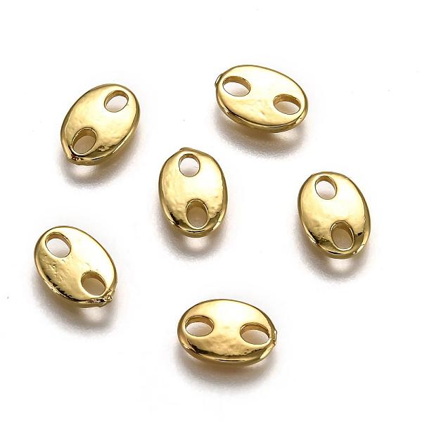 PandaHall Brass Links, Oval, for Coffee Bean Chain Making, Real 18K Gold Plated, 10x7x1.5mm, Hole: 2mm Brass+Cubic Zirconia Oval
PandaHall Brass Links, Oval, for Coffee Bean Chain Making, Real 18K Gold Plated, 10x7x1.5mm, Hole: 2mm Brass+Cubic Zirconia Oval