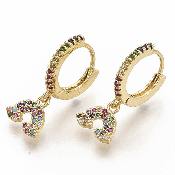 PandaHall Brass Micro Pave Colorful Cubic Zirconia Dangle Hoop Earrings, Rainbow, Real 16K Gold Plated, 23mm, Pin: 1x1mm Cubic Zirconia
PandaHall Brass Micro Pave Colorful Cubic Zirconia Dangle Hoop Earrings, Rainbow, Real 16K Gold Plated, 23mm, Pin: 1x1mm Cubic Zirconia