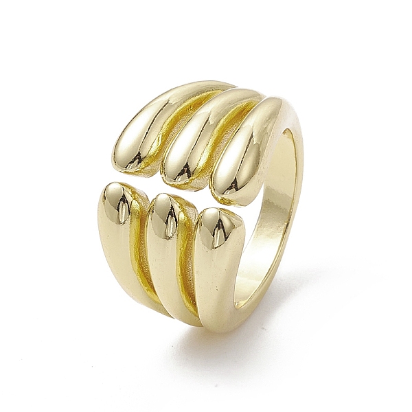 PandaHall Rack Plating Brass Open Cuff Ring, Teardrop, Real 18K Gold Plated, Inner Diameter: 16.6mm Brass
PandaHall Rack Plating Brass Open Cuff Ring, Teardrop, Real 18K Gold Plated, Inner Diameter: 16.6mm Brass