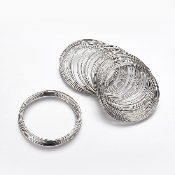 PandaHall Steel Memory Wire,for Bracelet Making,Platinum,55mm,Wire : 0.6mm(22 Gauge),100 circles/Set Steel Round
PandaHall Steel Memory Wire,for Bracelet Making,Platinum,55mm,Wire : 0.6mm(22 Gauge),100 circles/Set Steel Round