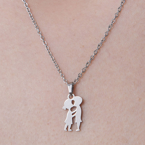 PandaHall 201 Stainless Steel Lovers Pendant Necklace, Stainless Steel Color, 17.72 inch(45cm) 201 Stainless Steel
PandaHall 201 Stainless Steel Lovers Pendant Necklace, Stainless Steel Color, 17.72 inch(45cm) 201 Stainless Steel