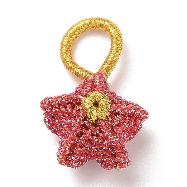 PandaHall Woven Cotton Rope Pendant, Pentacle, Crimson, 20x12.5x9.5~11mm, Hole: 6x5.5mm Cotton Pentagon Pink
PandaHall Woven Cotton Rope Pendant, Pentacle, Crimson, 20x12.5x9.5~11mm, Hole: 6x5.5mm Cotton Pentagon Pink