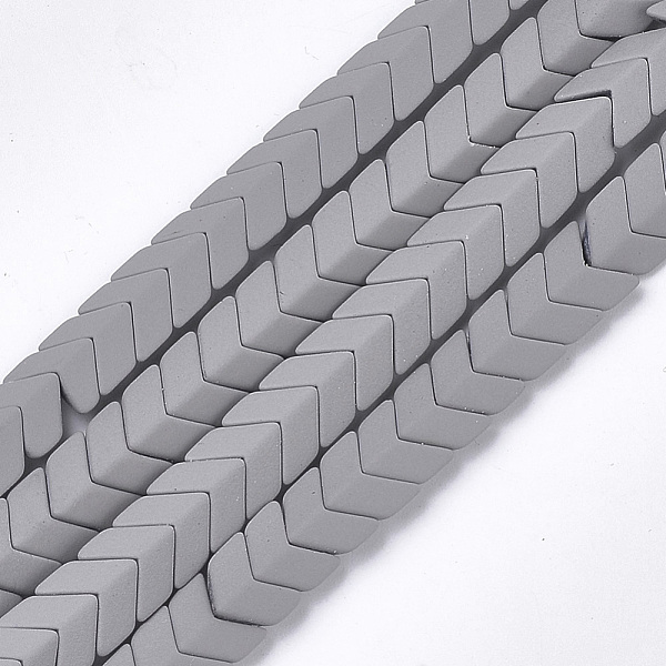 PandaHall Spray Painted Non-magnetic Synthetic Hematite Beads Strands, Matte Style, Arrow/Chevron, Light Grey, 7x8x4mm, Hole: 1mm, about..., Gray
PandaHall Spray Painted Non-magnetic Synthetic Hematite Beads Strands, Matte Style, Arrow/Chevron, Light Grey, 7x8x4mm, Hole: 1mm, about..., Gray