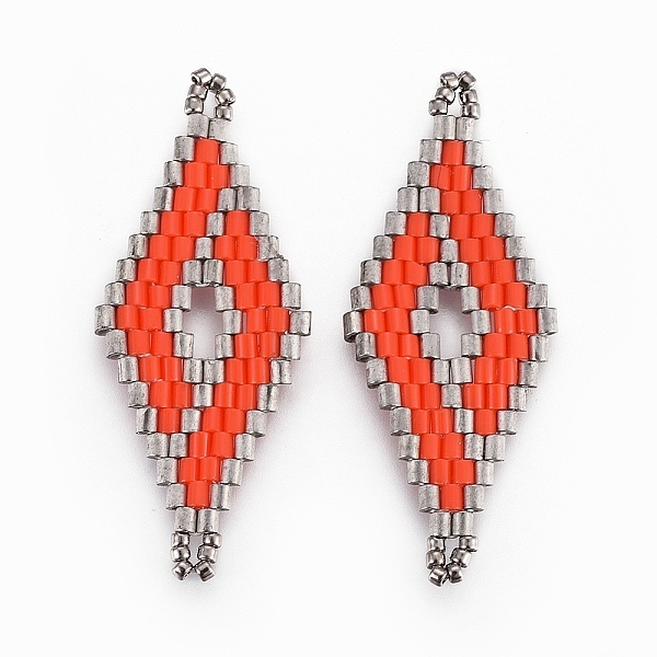 PandaHall MIYUKI & TOHO Handmade Japanese Seed Beads Links, Loom Pattern, Rhombus, Tomato, 40.7~42x16.4~17x1.7~1.9mm, Hole: 1.2~1.4mm Glass..., Red
PandaHall MIYUKI & TOHO Handmade Japanese Seed Beads Links, Loom Pattern, Rhombus, Tomato, 40.7~42x16.4~17x1.7~1.9mm, Hole: 1.2~1.4mm Glass..., Red