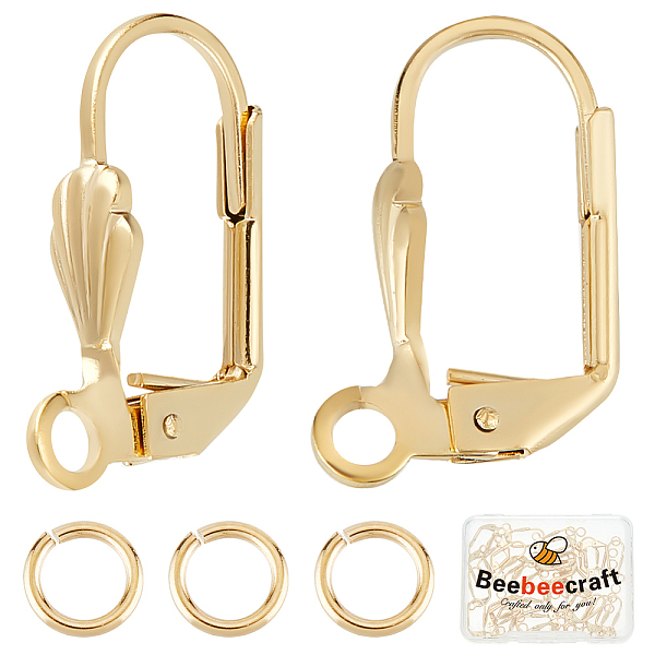 PandaHall Beebeecraft 30Pcs Brass Leverback Earring Findings, with Loops & 30Pcs Jump Rings, Real 24K Gold Plated, 16.5x11x2~4mm, Pin: 0.7mm...
PandaHall Beebeecraft 30Pcs Brass Leverback Earring Findings, with Loops & 30Pcs Jump Rings, Real 24K Gold Plated, 16.5x11x2~4mm, Pin: 0.7mm...