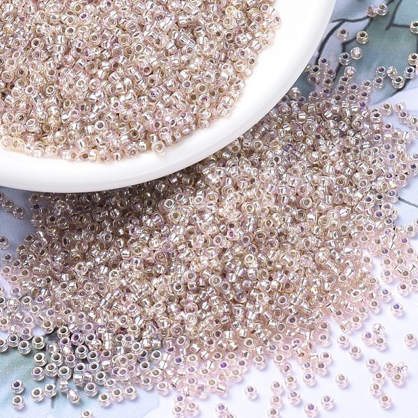 PandaHall MIYUKI Round Rocailles Beads, Japanese Seed Beads, (RR1023) Silverlined Light Blush AB, 11/0, 2x1.3mm, Hole: 0.8mm, about..., Pink
PandaHall MIYUKI Round Rocailles Beads, Japanese Seed Beads, (RR1023) Silverlined Light Blush AB, 11/0, 2x1.3mm, Hole: 0.8mm, about..., Pink