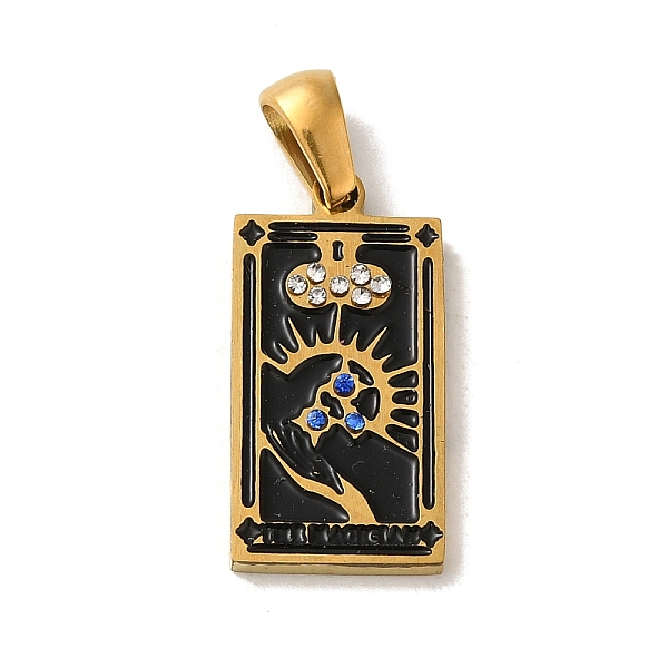 PandaHall 304 Stainless Steel Pendants, with Enamel and Glass Rhinestone, Rectangle with Tarot Charm, Golden, Black, 19x10.5x2.5mm, Hole...
PandaHall 304 Stainless Steel Pendants, with Enamel and Glass Rhinestone, Rectangle with Tarot Charm, Golden, Black, 19x10.5x2.5mm, Hole...