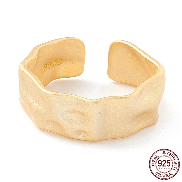 PandaHall 925 Sterling Silver Cuff Rings for Girl Women, Adjustable Frosted Open Rings, Twisted Hammered Plain Band, Matte Gold Color, US...
PandaHall 925 Sterling Silver Cuff Rings for Girl Women, Adjustable Frosted Open Rings, Twisted Hammered Plain Band, Matte Gold Color, US...