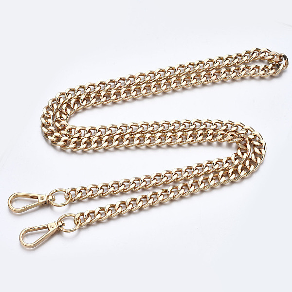 PandaHall Bag Chains Straps, Iron Curb Link Chains, with Alloy Swivel Clasps, for Bag Replacement Accessories, Light Gold, 1190x11mm Iron
PandaHall Bag Chains Straps, Iron Curb Link Chains, with Alloy Swivel Clasps, for Bag Replacement Accessories, Light Gold, 1190x11mm Iron