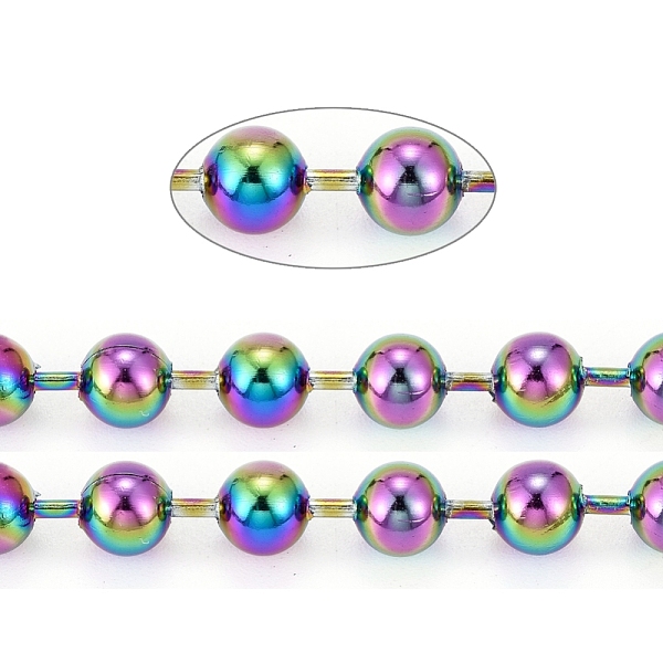 PandaHall Ion Plating(IP) 304 Stainless Steel Ball Chains, with Spool, Rainbow Color, 6mm, about 32.8 Feet(10m)/roll 304 Stainless Steel
PandaHall Ion Plating(IP) 304 Stainless Steel Ball Chains, with Spool, Rainbow Color, 6mm, about 32.8 Feet(10m)/roll 304 Stainless Steel