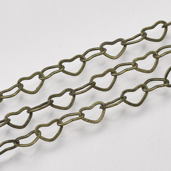PandaHall Soldered Brass Covered Iron Heart Chains, with Spool, Antique Bronze, 4x6x0.5mm, about 328.08 Feet(100m)/roll Iron
PandaHall Soldered Brass Covered Iron Heart Chains, with Spool, Antique Bronze, 4x6x0.5mm, about 328.08 Feet(100m)/roll Iron