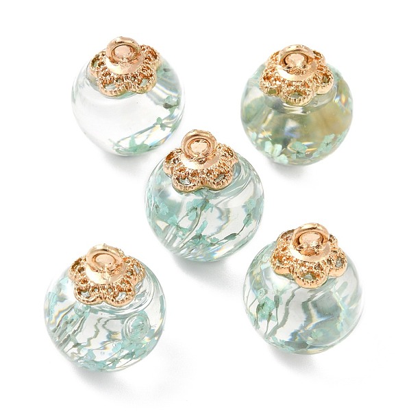 PandaHall Glass Dried Flower Big Pendants, with Alloy Findings, Round, Light Gold, Light Green, 21x16mm, Hole: 2mm Alloy+Glass Round
PandaHall Glass Dried Flower Big Pendants, with Alloy Findings, Round, Light Gold, Light Green, 21x16mm, Hole: 2mm Alloy+Glass Round