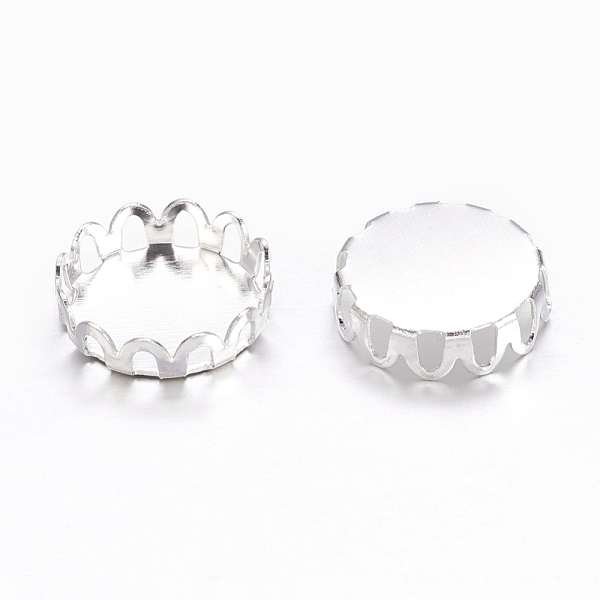 PandaHall Brass Lace Edge Bezel Cups, Cabochon Settings, Cadmium Free & Nickel Free & Lead Free, Flat Round, Silver Color Plated, Tray: 10mm...
PandaHall Brass Lace Edge Bezel Cups, Cabochon Settings, Cadmium Free & Nickel Free & Lead Free, Flat Round, Silver Color Plated, Tray: 10mm...
