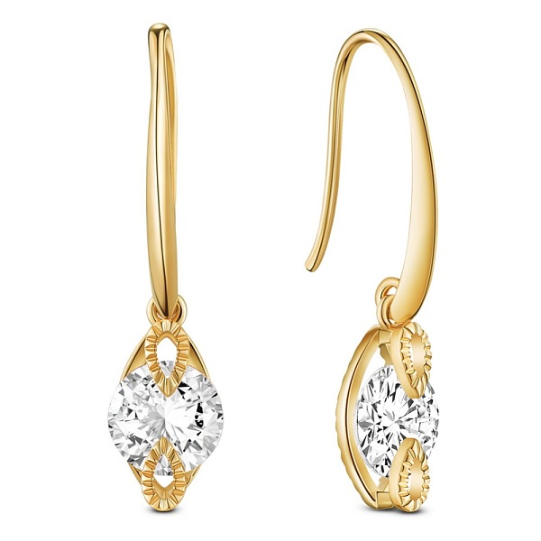 PandaHall SHEGRACE 925 Sterling Silver Earring, with Grade AAA Cubic Zirconia, Rhombus, Real 24K Gold Plated, 32mm Sterling Silver Clear
PandaHall SHEGRACE 925 Sterling Silver Earring, with Grade AAA Cubic Zirconia, Rhombus, Real 24K Gold Plated, 32mm Sterling Silver Clear