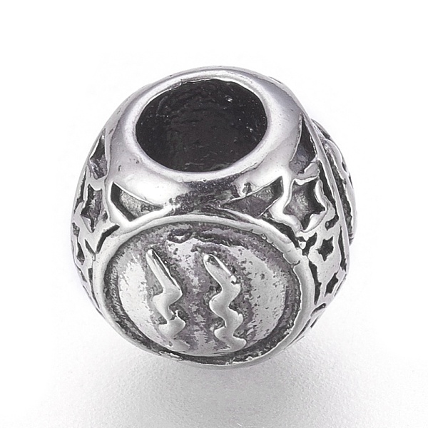 PandaHall 316 Surgical Stainless Steel European Beads, Large Hole Beads, Rondelle, Rondelle with Constellation, Aquarius, 9.5~10x9mm, Hole...
PandaHall 316 Surgical Stainless Steel European Beads, Large Hole Beads, Rondelle, Rondelle with Constellation, Aquarius, 9.5~10x9mm, Hole...