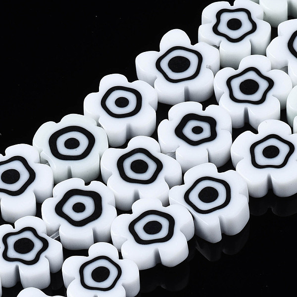 PandaHall Handmade Lampwork Beads Strands, Flower with Evil Eye, Snow, 10~13x10~13x3~4.5mm, Hole: 0.9mm, about 36~37pcs/strand, 15.35..., White
PandaHall Handmade Lampwork Beads Strands, Flower with Evil Eye, Snow, 10~13x10~13x3~4.5mm, Hole: 0.9mm, about 36~37pcs/strand, 15.35..., White