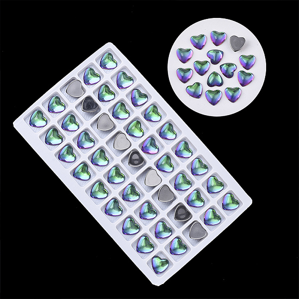 PandaHall Transparent K9 Glass Cabochons, Flat Back, Heart, Colorful, 10x10x4.5mm, about 45pcs/bag Glass Heart
PandaHall Transparent K9 Glass Cabochons, Flat Back, Heart, Colorful, 10x10x4.5mm, about 45pcs/bag Glass Heart
