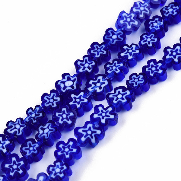 PandaHall Handmade Millefiori Glass Bead Strands, Plum Bossom, Medium Blue, 6~7x6~8x2.5~3mm, Hole: 1mm, about 63~65pcs/strand, 15.55...
PandaHall Handmade Millefiori Glass Bead Strands, Plum Bossom, Medium Blue, 6~7x6~8x2.5~3mm, Hole: 1mm, about 63~65pcs/strand, 15.55...