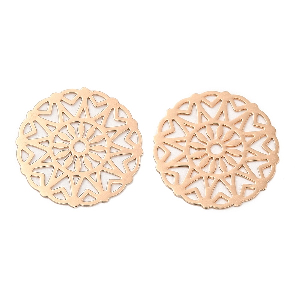 PandaHall Long-Lasting Plated Brass Filigree Joiners, Etched Metal Embellishments, Flat Round with Flower, Light Gold, 18x0.3mm, Hole: 1.5mm...
PandaHall Long-Lasting Plated Brass Filigree Joiners, Etched Metal Embellishments, Flat Round with Flower, Light Gold, 18x0.3mm, Hole: 1.5mm...