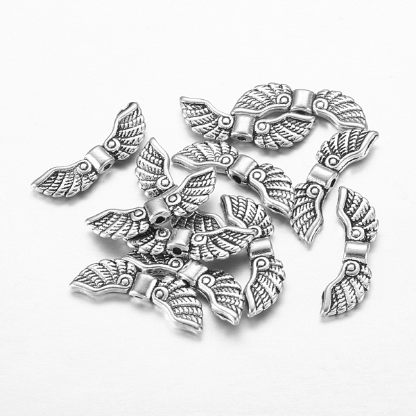 PandaHall Tibetan Style Alloy Beads, Wing, Antique Silver, Cadmium Free & Nickel Free & Lead Free, 7x21.5x3mm, Hole: 1.5mm Alloy Wing
PandaHall Tibetan Style Alloy Beads, Wing, Antique Silver, Cadmium Free & Nickel Free & Lead Free, 7x21.5x3mm, Hole: 1.5mm Alloy Wing