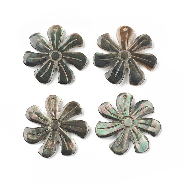 PandaHall Natural Black Lip Shell Pendants, Flower Charms, 31.5x32x2mm, Hole: 1.5mm Black Lip Shell Flower
PandaHall Natural Black Lip Shell Pendants, Flower Charms, 31.5x32x2mm, Hole: 1.5mm Black Lip Shell Flower