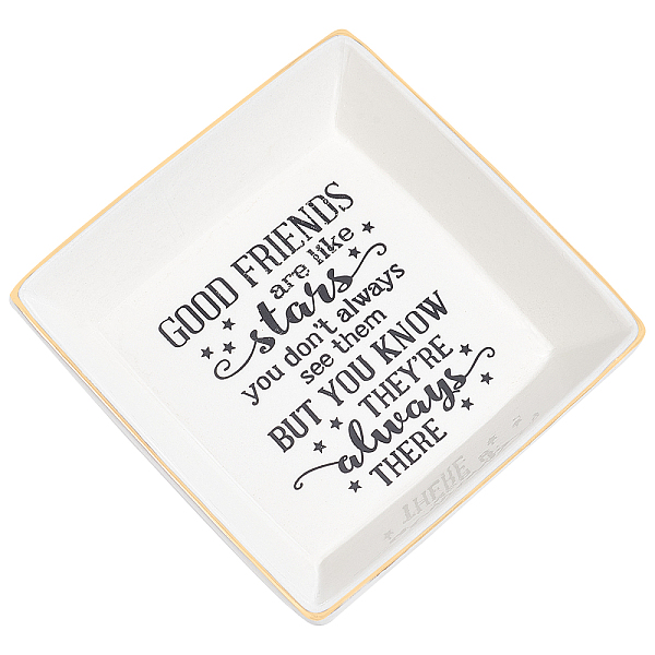 PandaHall CREATCABIN Porcelain Square Jewelry Holder, Jewelry Tray, for Holding Small Jewelries, Rings, Necklaces, Earrings, Bracelets...
PandaHall CREATCABIN Porcelain Square Jewelry Holder, Jewelry Tray, for Holding Small Jewelries, Rings, Necklaces, Earrings, Bracelets...