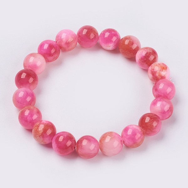 PandaHall Natural Jade Beaded Stretch Bracelet, Dyed, Round, Camellia, 2 inch(5cm), beads: 8mm Jade Pink
PandaHall Natural Jade Beaded Stretch Bracelet, Dyed, Round, Camellia, 2 inch(5cm), beads: 8mm Jade Pink