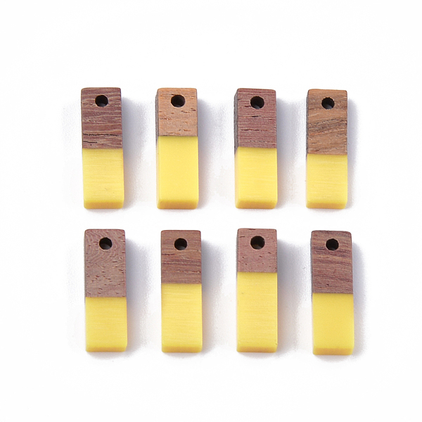 PandaHall Resin & Walnut Wood Pendants, Rectangle, Gold, 17x5.5x3~3.5mm, Hole: 1.5mm Resin+Wood Rectangle Gold
PandaHall Resin & Walnut Wood Pendants, Rectangle, Gold, 17x5.5x3~3.5mm, Hole: 1.5mm Resin+Wood Rectangle Gold
