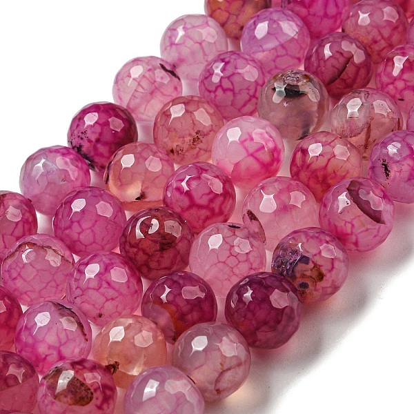 PandaHall Faceted Natural Dragon Veins Agate Beads Strands, Round, Dyed & Heated, Fuchsia, 12mm, Hole: 1.6mm, about 31pcs/strand, 14.76''..., Pink
PandaHall Faceted Natural Dragon Veins Agate Beads Strands, Round, Dyed & Heated, Fuchsia, 12mm, Hole: 1.6mm, about 31pcs/strand, 14.76''..., Pink