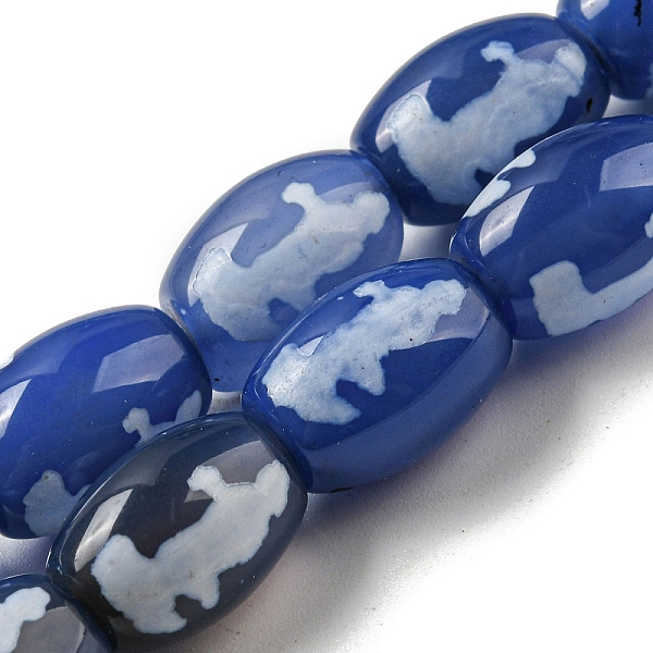 PandaHall Blue Tibetan Style dZi Beads Strands, Dyed Natural Agate Beads Strands, Rice, Human, 13.5~14x10~10.5mm, Hole: 1mm, about...
PandaHall Blue Tibetan Style dZi Beads Strands, Dyed Natural Agate Beads Strands, Rice, Human, 13.5~14x10~10.5mm, Hole: 1mm, about...