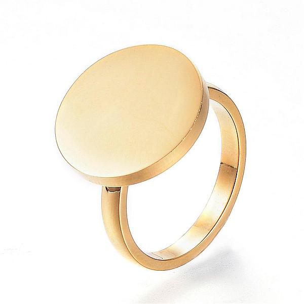 PandaHall 304 Stainless Steel Finger Rings, Flat Round, Golden, 19mm 304 Stainless Steel
PandaHall 304 Stainless Steel Finger Rings, Flat Round, Golden, 19mm 304 Stainless Steel