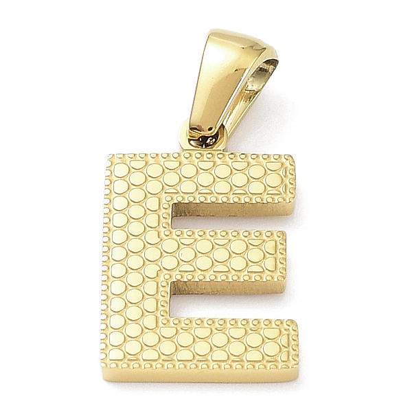 PandaHall Ion Plating(IP) 316L Surgical Stainless Steel Pendants, Real 18K Gold Plated, Letter Charm, Textured, Letter E, 17x11x1.6mm, Hole...
PandaHall Ion Plating(IP) 316L Surgical Stainless Steel Pendants, Real 18K Gold Plated, Letter Charm, Textured, Letter E, 17x11x1.6mm, Hole...