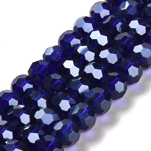 PandaHall Electroplate Glass Bead Strands, Pearl Luster Plated, Faceted(32 Facets), Round, Dark Blue, 8x7mm Glass Round Blue
PandaHall Electroplate Glass Bead Strands, Pearl Luster Plated, Faceted(32 Facets), Round, Dark Blue, 8x7mm Glass Round Blue