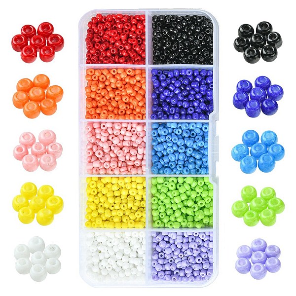 PandaHall 100G 10 Style Glass Seed Beads, Round, Opaque Colours & Baking Paint, Small Craft Beads for DIY Jewelry Making, Mixed Color..., Multicolor
PandaHall 100G 10 Style Glass Seed Beads, Round, Opaque Colours & Baking Paint, Small Craft Beads for DIY Jewelry Making, Mixed Color..., Multicolor