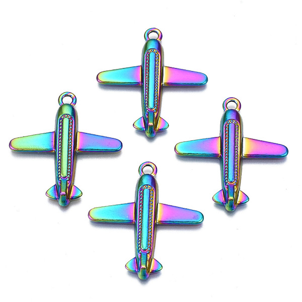 PandaHall Rainbow Color Alloy Pendants, Cadmium Free & Nickel Free & Lead Free, Plane, 35x31.5x4.5mm, Hole: 2.5mm Alloy Vehicle
PandaHall Rainbow Color Alloy Pendants, Cadmium Free & Nickel Free & Lead Free, Plane, 35x31.5x4.5mm, Hole: 2.5mm Alloy Vehicle