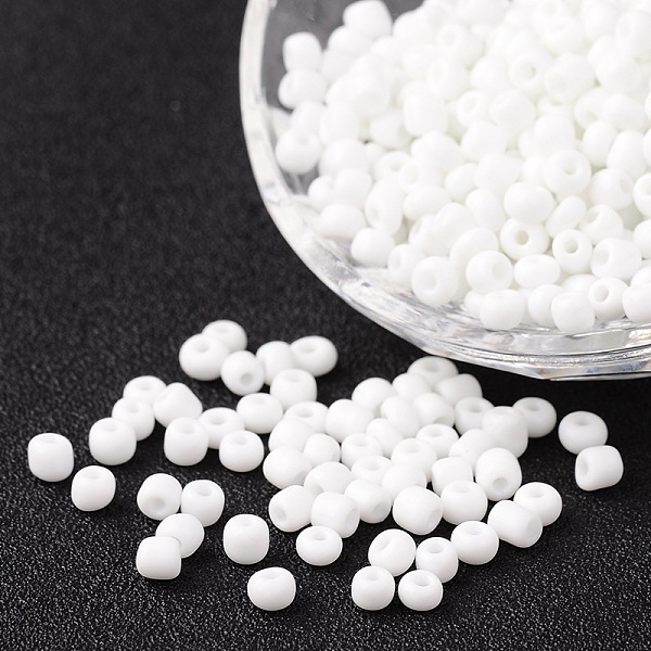 PandaHall 6/0 Opaque Colours Round Glass Seed Beads, White, Size: about 4mm in diameter, hole:1.5mm, about 495pcs/50g Glass White
PandaHall 6/0 Opaque Colours Round Glass Seed Beads, White, Size: about 4mm in diameter, hole:1.5mm, about 495pcs/50g Glass White
