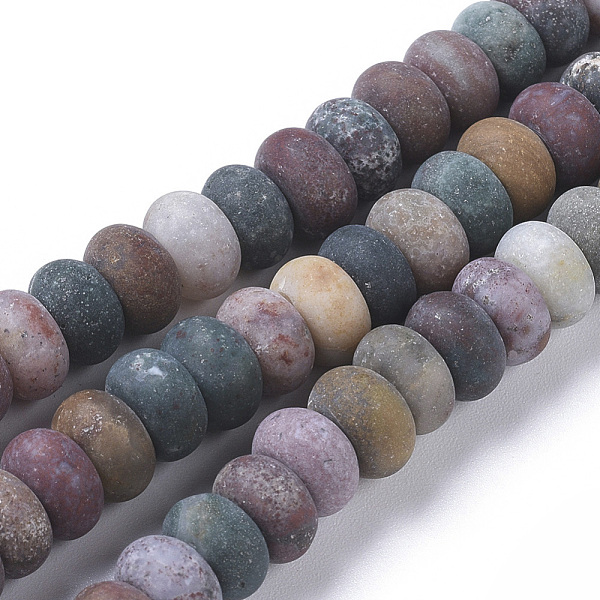 PandaHall Natural Ocean Jasper Beads Strands, Frosted, Rondelle, 8x5mm, Hole: 0.7mm, about 79pcs/strand, 14.96 inch(38cm) Ocean Jasper...
PandaHall Natural Ocean Jasper Beads Strands, Frosted, Rondelle, 8x5mm, Hole: 0.7mm, about 79pcs/strand, 14.96 inch(38cm) Ocean Jasper...