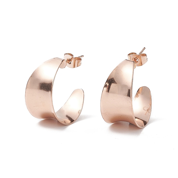 PandaHall Ion Plating(IP) 304 Stainless Steel Chunky C-shape Stud Earrings, Half Hoop Earrings for Women, Rose Gold, 21x11.5mm, Pin: 0.7mm...
PandaHall Ion Plating(IP) 304 Stainless Steel Chunky C-shape Stud Earrings, Half Hoop Earrings for Women, Rose Gold, 21x11.5mm, Pin: 0.7mm...