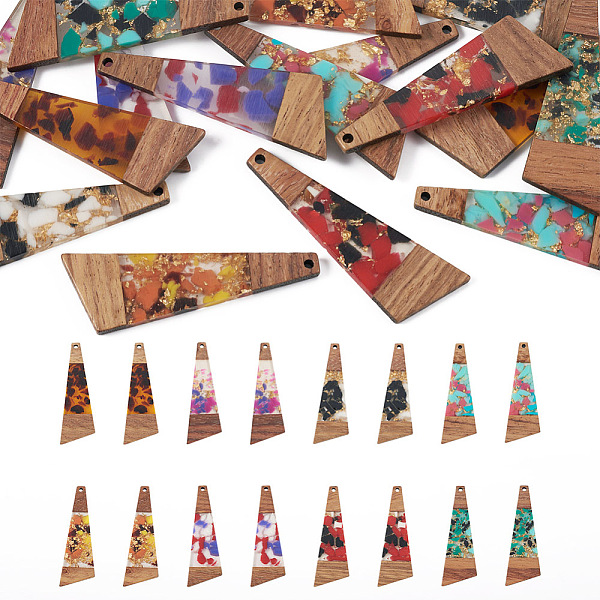 PandaHall 16Pcs 8 Colors Transparent Resin & Walnut Wood Big Pendants, Two-Tone, Trapezoid Charms with Gold Foil, Mixed Color..., Multicolor
PandaHall 16Pcs 8 Colors Transparent Resin & Walnut Wood Big Pendants, Two-Tone, Trapezoid Charms with Gold Foil, Mixed Color..., Multicolor