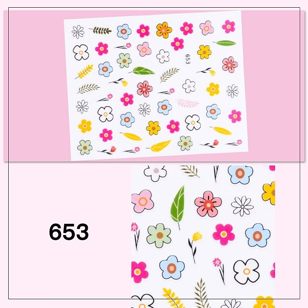 PandaHall Nail Art Stickers, Self-adhesive, For Nail Tips Decorations, Flower Pattern, Colorful, 10x8cm Paper Flower
PandaHall Nail Art Stickers, Self-adhesive, For Nail Tips Decorations, Flower Pattern, Colorful, 10x8cm Paper Flower