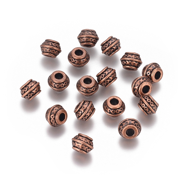 PandaHall Tibetan Style Spacer Beads, Lead Free & Cadmium Free, Rondelle, Red Copper, 9mm in diameter, 7mm thick, hole: 3.5mm Alloy Rondelle
PandaHall Tibetan Style Spacer Beads, Lead Free & Cadmium Free, Rondelle, Red Copper, 9mm in diameter, 7mm thick, hole: 3.5mm Alloy Rondelle