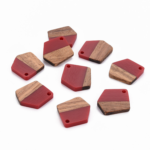 PandaHall Transparent Resin & Walnut Wood Pendants, Waxed, Polygon, Dark Red, 20.5x18.5x3~4mm, Hole: 2mm Resin+Wood Polygon
PandaHall Transparent Resin & Walnut Wood Pendants, Waxed, Polygon, Dark Red, 20.5x18.5x3~4mm, Hole: 2mm Resin+Wood Polygon