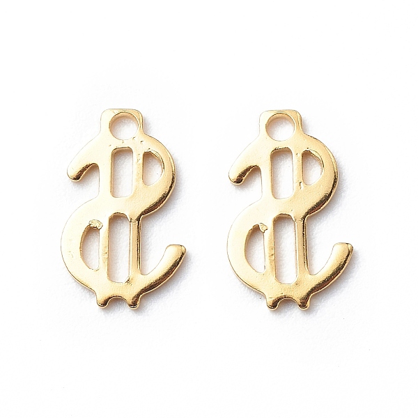 PandaHall 201 Stainless Steel Charms, Dollar Sign, Golden, 11.5x7x0.8mm, Hole: 1mm 201 Stainless Steel Symbol
PandaHall 201 Stainless Steel Charms, Dollar Sign, Golden, 11.5x7x0.8mm, Hole: 1mm 201 Stainless Steel Symbol