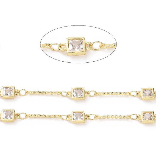 PandaHall Brass Bar & Squarel Link Chains, with Clear Cubic Zirconia, Lead Free & Cadmium Free, Soldered, with Spool, Real 18K Gold Plated...
PandaHall Brass Bar & Squarel Link Chains, with Clear Cubic Zirconia, Lead Free & Cadmium Free, Soldered, with Spool, Real 18K Gold Plated...