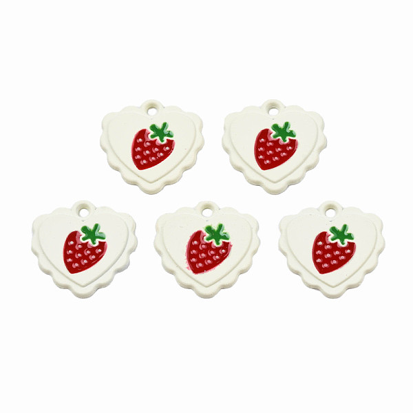 PandaHall Spray Painted Alloy Pendants, with Enamel, Cadmium Free & Lead Free, Heart with Strawberry, White, 18x15x1.5mm, Hole: 1.6mm...
PandaHall Spray Painted Alloy Pendants, with Enamel, Cadmium Free & Lead Free, Heart with Strawberry, White, 18x15x1.5mm, Hole: 1.6mm...